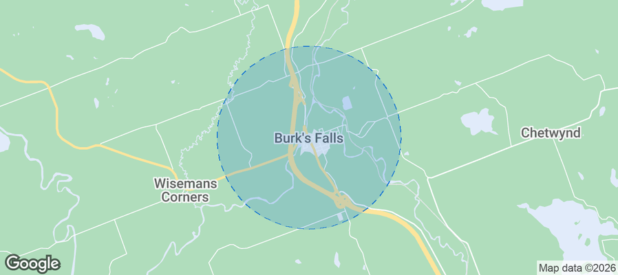 Burk's Falls Airbnb map